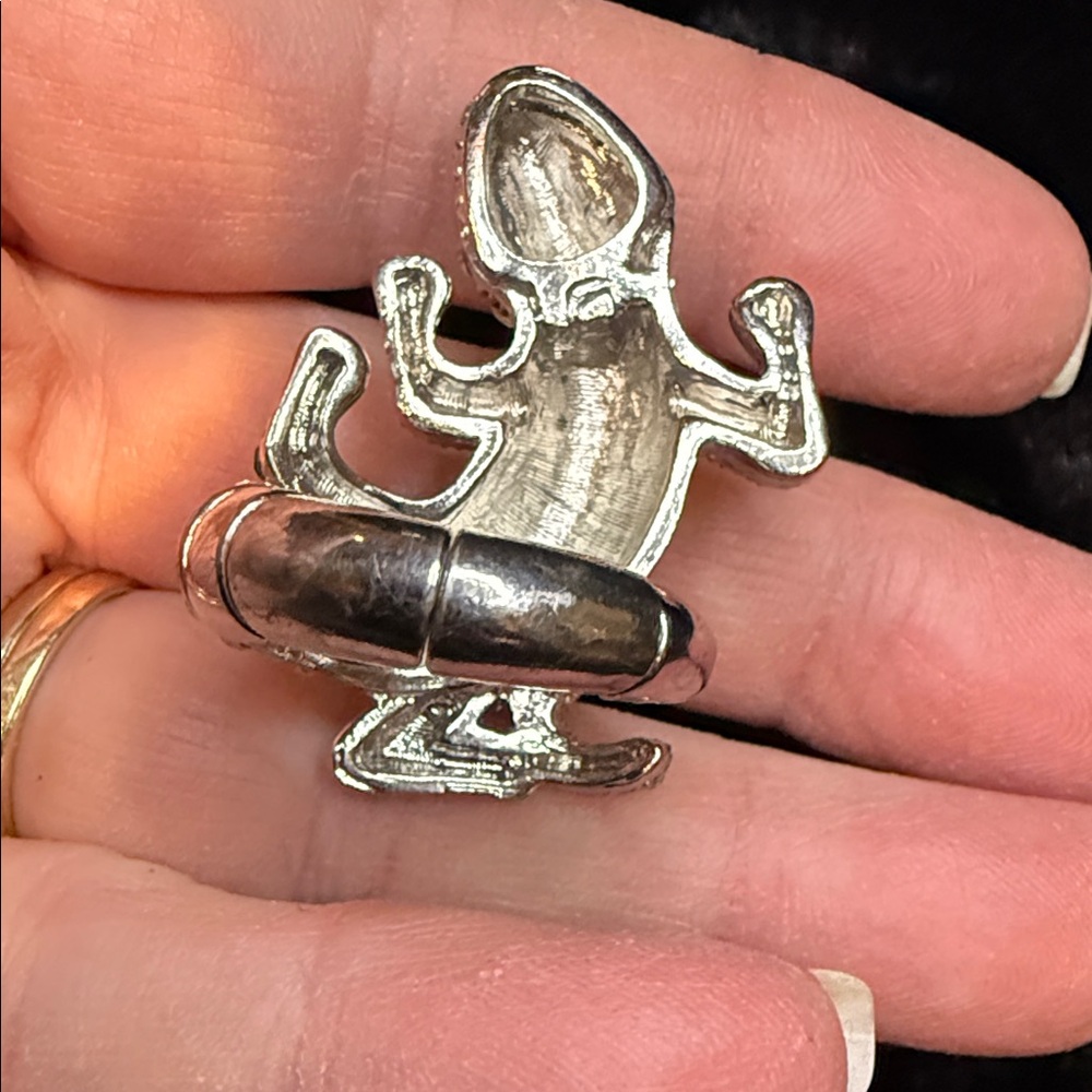 Sparkling Lizard Statement Ring - image 5